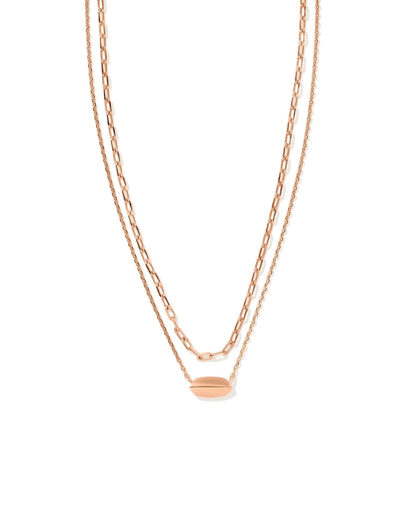 Kendra Scott Brooke Multi Strand Necklace in Rose Gold | Plated Brass